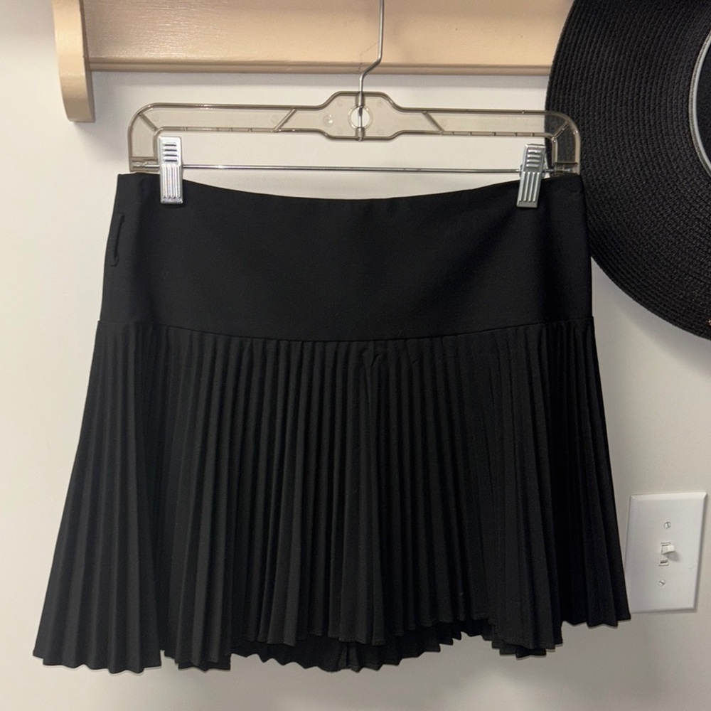Y2K Bebe Office siren Corpcore pleated black mini  Skirt